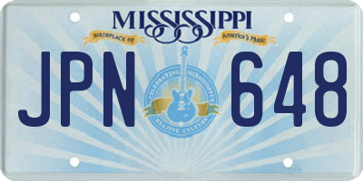 MS license plate JPN648