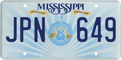 MS license plate JPN649