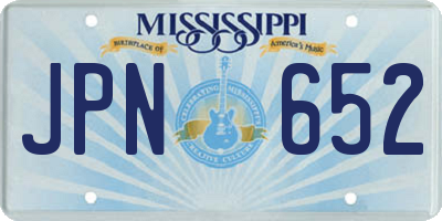 MS license plate JPN652