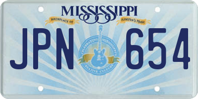 MS license plate JPN654