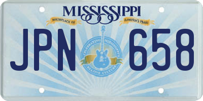 MS license plate JPN658