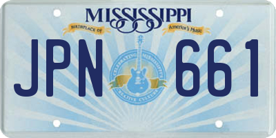 MS license plate JPN661