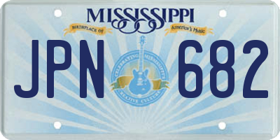 MS license plate JPN682