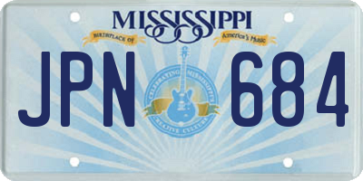 MS license plate JPN684