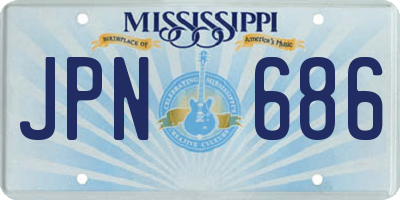 MS license plate JPN686