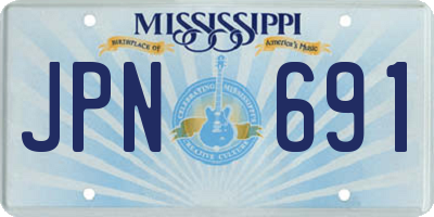 MS license plate JPN691