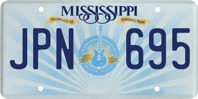 MS license plate JPN695