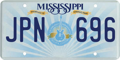MS license plate JPN696