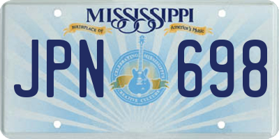 MS license plate JPN698