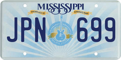 MS license plate JPN699