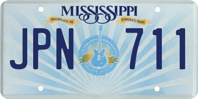 MS license plate JPN711