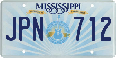 MS license plate JPN712