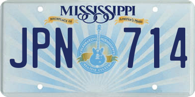 MS license plate JPN714