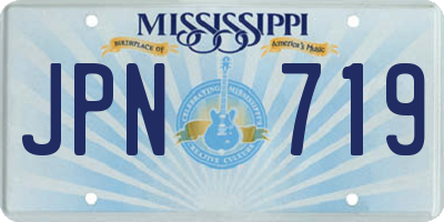 MS license plate JPN719