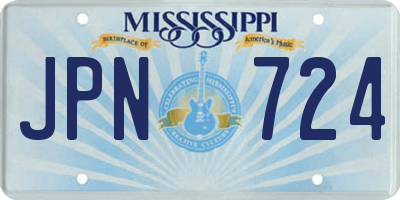 MS license plate JPN724