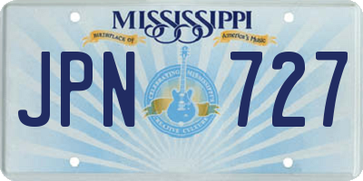 MS license plate JPN727