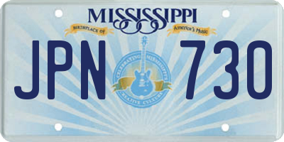 MS license plate JPN730