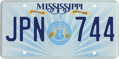 MS license plate JPN744
