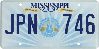 MS license plate JPN746