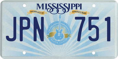 MS license plate JPN751