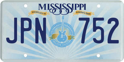 MS license plate JPN752