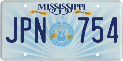 MS license plate JPN754
