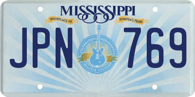 MS license plate JPN769