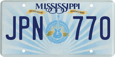 MS license plate JPN770
