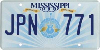 MS license plate JPN771