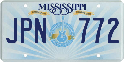 MS license plate JPN772