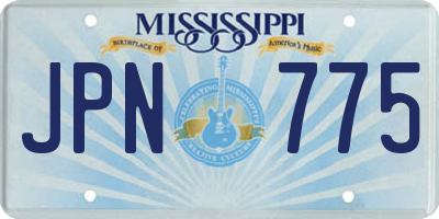 MS license plate JPN775