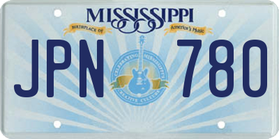 MS license plate JPN780
