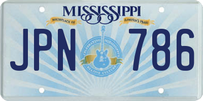 MS license plate JPN786