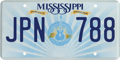 MS license plate JPN788