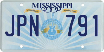 MS license plate JPN791