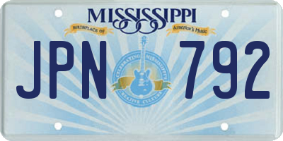 MS license plate JPN792