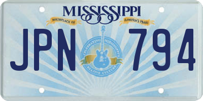 MS license plate JPN794
