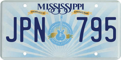 MS license plate JPN795
