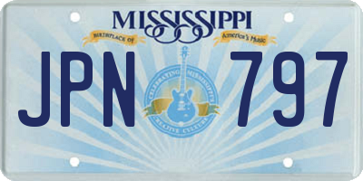 MS license plate JPN797