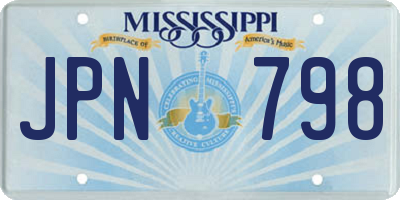 MS license plate JPN798