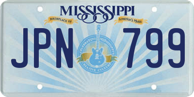 MS license plate JPN799