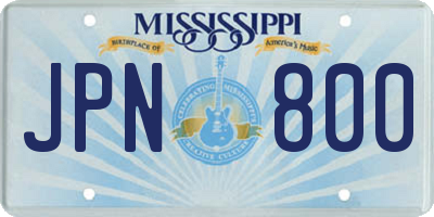 MS license plate JPN800
