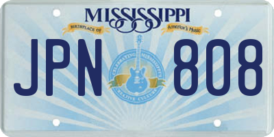 MS license plate JPN808