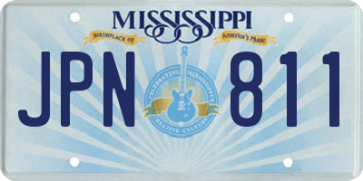 MS license plate JPN811