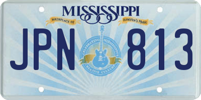 MS license plate JPN813