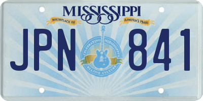 MS license plate JPN841