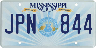 MS license plate JPN844