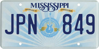 MS license plate JPN849
