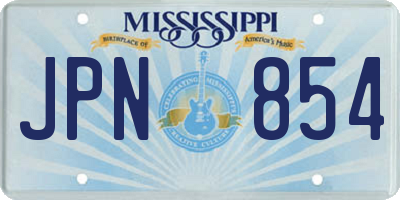 MS license plate JPN854