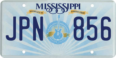 MS license plate JPN856